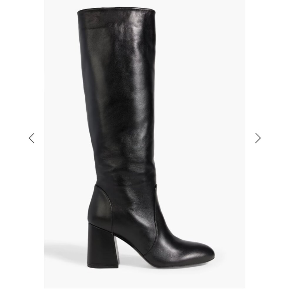 Stuart Weitzman Glossed Leather Knee Boots: OP $850